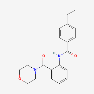 molecular formula C20H22N2O3 B4485055 4-ethyl-N-[2-(4-morpholinylcarbonyl)phenyl]benzamide 