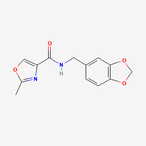 N-(1,3-benzodioxol-5-ylmethyl)-2-methyl-1,3-oxazole-4-carboxamide