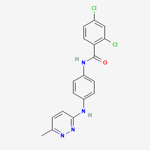 2,4-dichloro-N-{4-[(6-methyl-3-pyridazinyl)amino]phenyl}benzamide