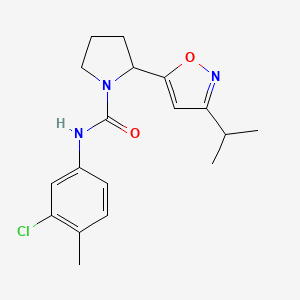 N-(3-Chloro-4-methylphenyl)-2-[3-(propan-2-YL)-1,2-oxazol-5-YL]pyrrolidine-1-carboxamide