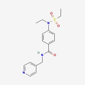 molecular formula C17H21N3O3S B4485122 4-(N-ETHYLETHANESULFONAMIDO)-N-[(PYRIDIN-4-YL)METHYL]BENZAMIDE 