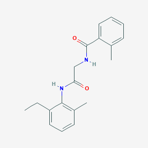 molecular formula C19H22N2O2 B4485130 N-{2-[(2-ethyl-6-methylphenyl)amino]-2-oxoethyl}-2-methylbenzamide 