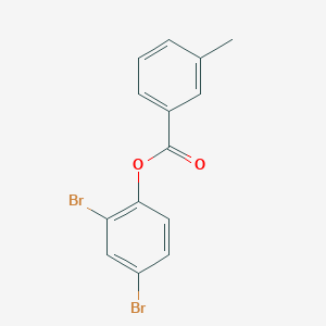 molecular formula C14H10Br2O2 B448514 2,4-Dibromophenyl 3-methylbenzoate 