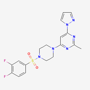 4-{4-[(3,4-difluorophenyl)sulfonyl]-1-piperazinyl}-2-methyl-6-(1H-pyrazol-1-yl)pyrimidine