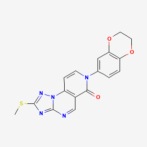 7-(2,3-dihydro-1,4-benzodioxin-6-yl)-2-(methylsulfanyl)pyrido[3,4-e][1,2,4]triazolo[1,5-a]pyrimidin-6(7H)-one