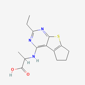 N-(2-ethyl-6,7-dihydro-5H-cyclopenta[4,5]thieno[2,3-d]pyrimidin-4-yl)alanine