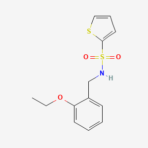 molecular formula C13H15NO3S2 B4485169 N-[(2-ethoxyphenyl)methyl]thiophene-2-sulfonamide 