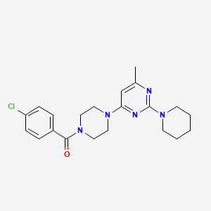 4-[4-(4-Chlorobenzoyl)piperazin-1-YL]-6-methyl-2-(piperidin-1-YL)pyrimidine