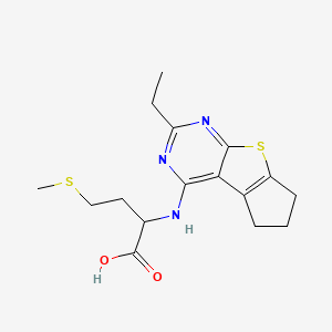 N-(2-ethyl-6,7-dihydro-5H-cyclopenta[4,5]thieno[2,3-d]pyrimidin-4-yl)methionine