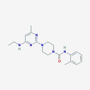 4-[4-(ethylamino)-6-methyl-2-pyrimidinyl]-N-(2-methylphenyl)-1-piperazinecarboxamide