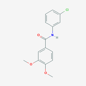 molecular formula C15H14ClNO3 B448528 N-(3-chlorophenyl)-3,4-dimethoxybenzamide CAS No. 91612-05-4