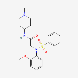 N~2~-(2-methoxyphenyl)-N~1~-(1-methyl-4-piperidinyl)-N~2~-(phenylsulfonyl)glycinamide