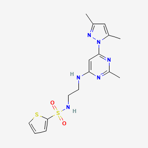 N-(2-{[6-(3,5-dimethyl-1H-pyrazol-1-yl)-2-methyl-4-pyrimidinyl]amino}ethyl)-2-thiophenesulfonamide