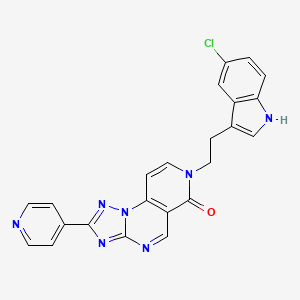 7-[2-(5-chloro-1H-indol-3-yl)ethyl]-2-pyridin-4-ylpyrido[3,4-e][1,2,4]triazolo[1,5-a]pyrimidin-6(7H)-one