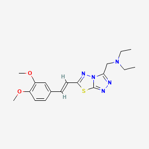 ({6-[2-(3,4-dimethoxyphenyl)vinyl][1,2,4]triazolo[3,4-b][1,3,4]thiadiazol-3-yl}methyl)diethylamine