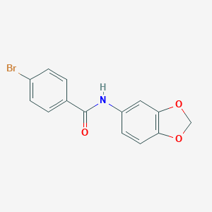 molecular formula C14H10BrNO3 B448543 N-(1,3-benzodioxol-5-yl)-4-bromobenzamide 