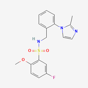 5-fluoro-2-methoxy-N-[2-(2-methyl-1H-imidazol-1-yl)benzyl]benzenesulfonamide