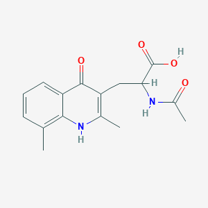 N-acetyl-3-(2,8-dimethyl-4-oxo-1,4-dihydro-3-quinolinyl)alanine