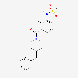 N-[3-(4-benzylpiperidine-1-carbonyl)-2-methylphenyl]-N-methylmethanesulfonamide