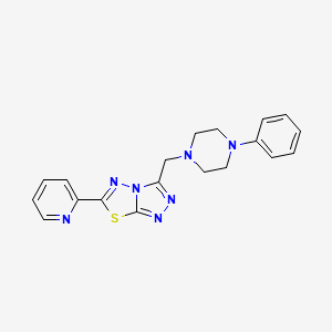 3-[(4-phenyl-1-piperazinyl)methyl]-6-(2-pyridinyl)[1,2,4]triazolo[3,4-b][1,3,4]thiadiazole