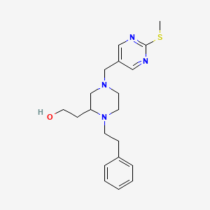 2-[4-{[2-(methylthio)-5-pyrimidinyl]methyl}-1-(2-phenylethyl)-2-piperazinyl]ethanol