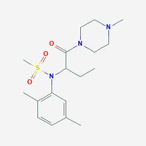 N-(2,5-dimethylphenyl)-N-{1-[(4-methyl-1-piperazinyl)carbonyl]propyl}methanesulfonamide