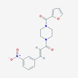 molecular formula C18H17N3O5 B448548 1-(2-Furoyl)-4-(3-{3-nitrophenyl}acryloyl)piperazine 