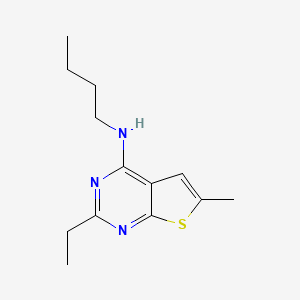 N-butyl-2-ethyl-6-methylthieno[2,3-d]pyrimidin-4-amine