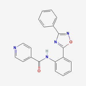 N-[2-(3-phenyl-1,2,4-oxadiazol-5-yl)phenyl]pyridine-4-carboxamide