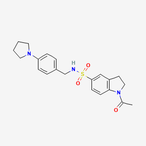 1-ACETYL-N-{[4-(PYRROLIDIN-1-YL)PHENYL]METHYL}-2,3-DIHYDRO-1H-INDOLE-5-SULFONAMIDE