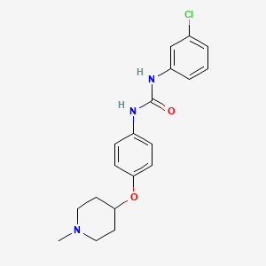 3-(3-CHLOROPHENYL)-1-{4-[(1-METHYLPIPERIDIN-4-YL)OXY]PHENYL}UREA