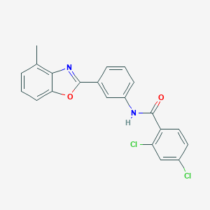 2,4-dichloro-N-[3-(4-methyl-1,3-benzoxazol-2-yl)phenyl]benzamide