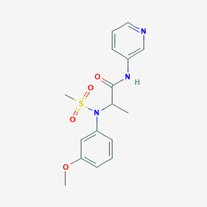 N~2~-(3-methoxyphenyl)-N~2~-(methylsulfonyl)-N~1~-3-pyridinylalaninamide