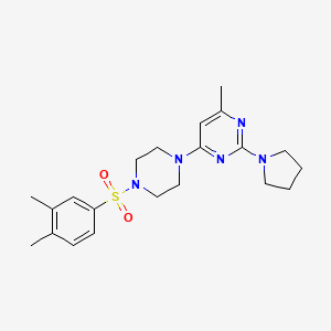 4-{4-[(3,4-dimethylphenyl)sulfonyl]-1-piperazinyl}-6-methyl-2-(1-pyrrolidinyl)pyrimidine