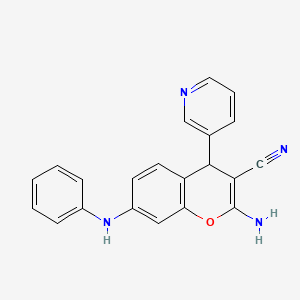 2-amino-7-anilino-4-pyridin-3-yl-4H-chromene-3-carbonitrile