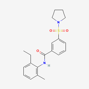 N-(2-ethyl-6-methylphenyl)-3-(1-pyrrolidinylsulfonyl)benzamide