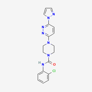 N-(2-chlorophenyl)-4-[6-(1H-pyrazol-1-yl)-3-pyridazinyl]-1-piperazinecarboxamide