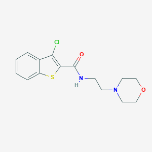 molecular formula C15H17ClN2O2S B448560 3-chloro-N-[2-(morpholin-4-yl)ethyl]-1-benzothiophene-2-carboxamide CAS No. 29174-70-7
