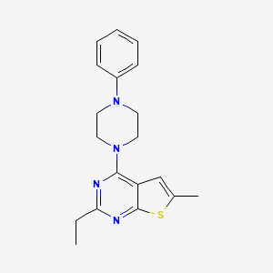 2-ethyl-6-methyl-4-(4-phenyl-1-piperazinyl)thieno[2,3-d]pyrimidine