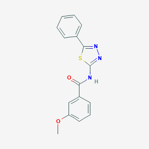 molecular formula C16H13N3O2S B448561 3-methoxy-N-(5-phenyl-1,3,4-thiadiazol-2-yl)benzamide 