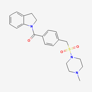 1-(4-{[(4-METHYLPIPERAZIN-1-YL)SULFONYL]METHYL}BENZOYL)-2,3-DIHYDRO-1H-INDOLE