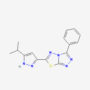 6-(3-isopropyl-1H-pyrazol-5-yl)-3-phenyl[1,2,4]triazolo[3,4-b][1,3,4]thiadiazole