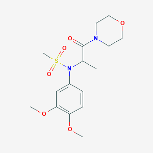 N-(3,4-dimethoxyphenyl)-N-[1-methyl-2-(4-morpholinyl)-2-oxoethyl]methanesulfonamide