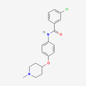 3-chloro-N-{4-[(1-methyl-4-piperidinyl)oxy]phenyl}benzamide