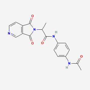 N-[4-(acetylamino)phenyl]-2-(1,3-dioxo-1,3-dihydro-2H-pyrrolo[3,4-c]pyridin-2-yl)propanamide