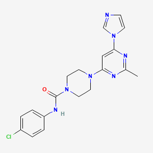 N-(4-chlorophenyl)-4-[6-(1H-imidazol-1-yl)-2-methyl-4-pyrimidinyl]-1-piperazinecarboxamide