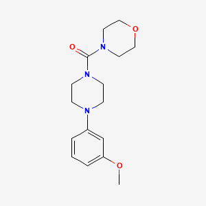 molecular formula C16H23N3O3 B4485688 4-{[4-(3-methoxyphenyl)-1-piperazinyl]carbonyl}morpholine 