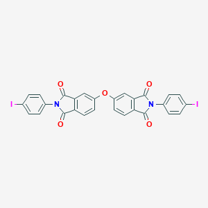 molecular formula C28H14I2N2O5 B448569 2-(4-iodophenyl)-5-{[2-(4-iodophenyl)-1,3-dioxo-2,3-dihydro-1H-isoindol-5-yl]oxy}-1H-isoindole-1,3(2H)-dione 