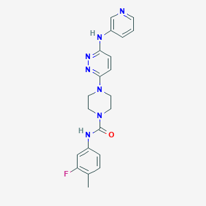 N-(3-fluoro-4-methylphenyl)-4-[6-(3-pyridinylamino)-3-pyridazinyl]-1-piperazinecarboxamide