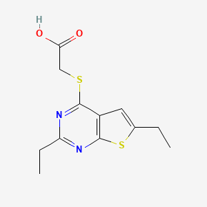 [(2,6-diethylthieno[2,3-d]pyrimidin-4-yl)thio]acetic acid